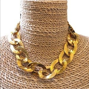 Vintage thick heavy chain link choker necklace